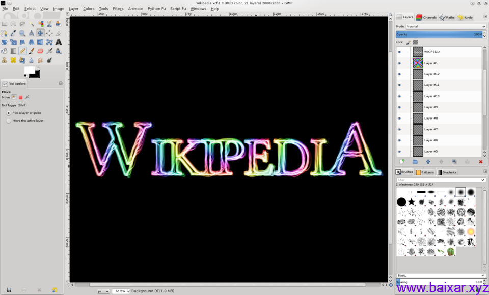 GIMP em modo janela única