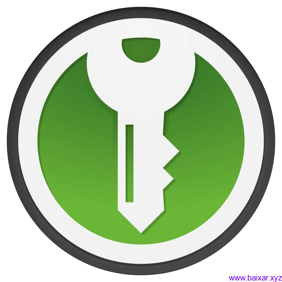 KeePassXC logo — gerenciador de senhas gratuito